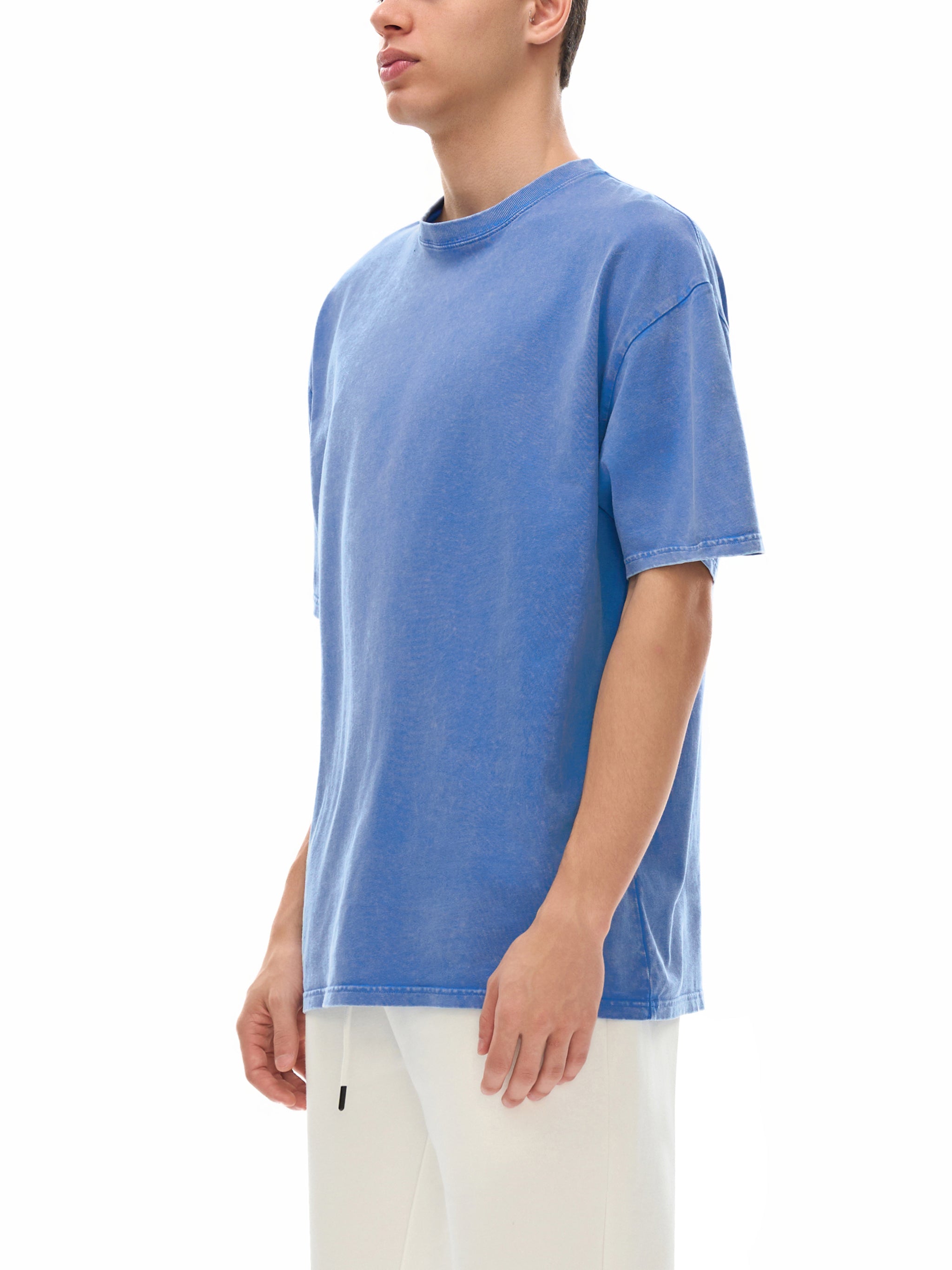 Snow-Washed Oversized Tee — Relaxed 250 GSM Cotton