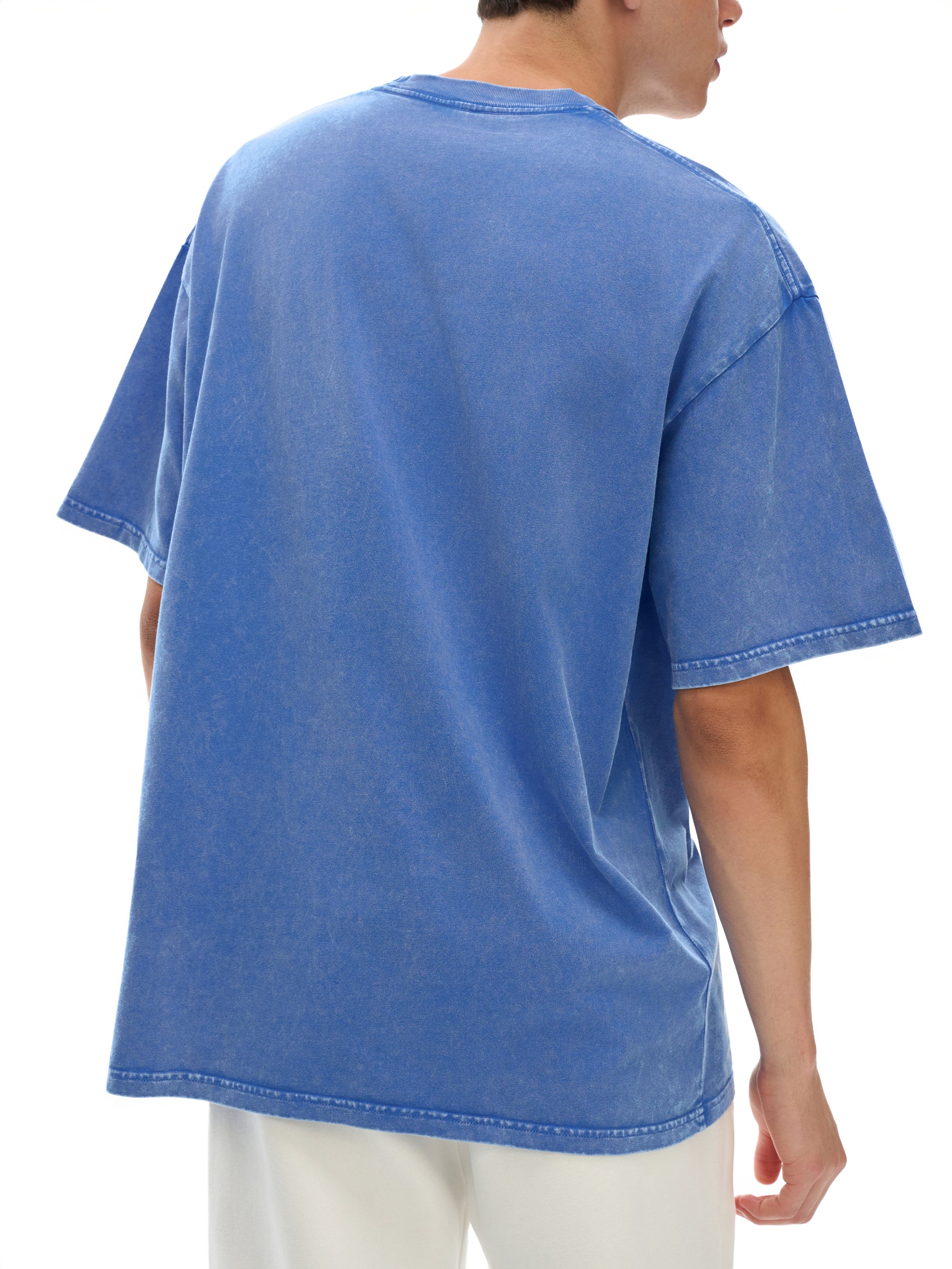 Snow-Washed Oversized Tee — Relaxed 250 GSM Cotton