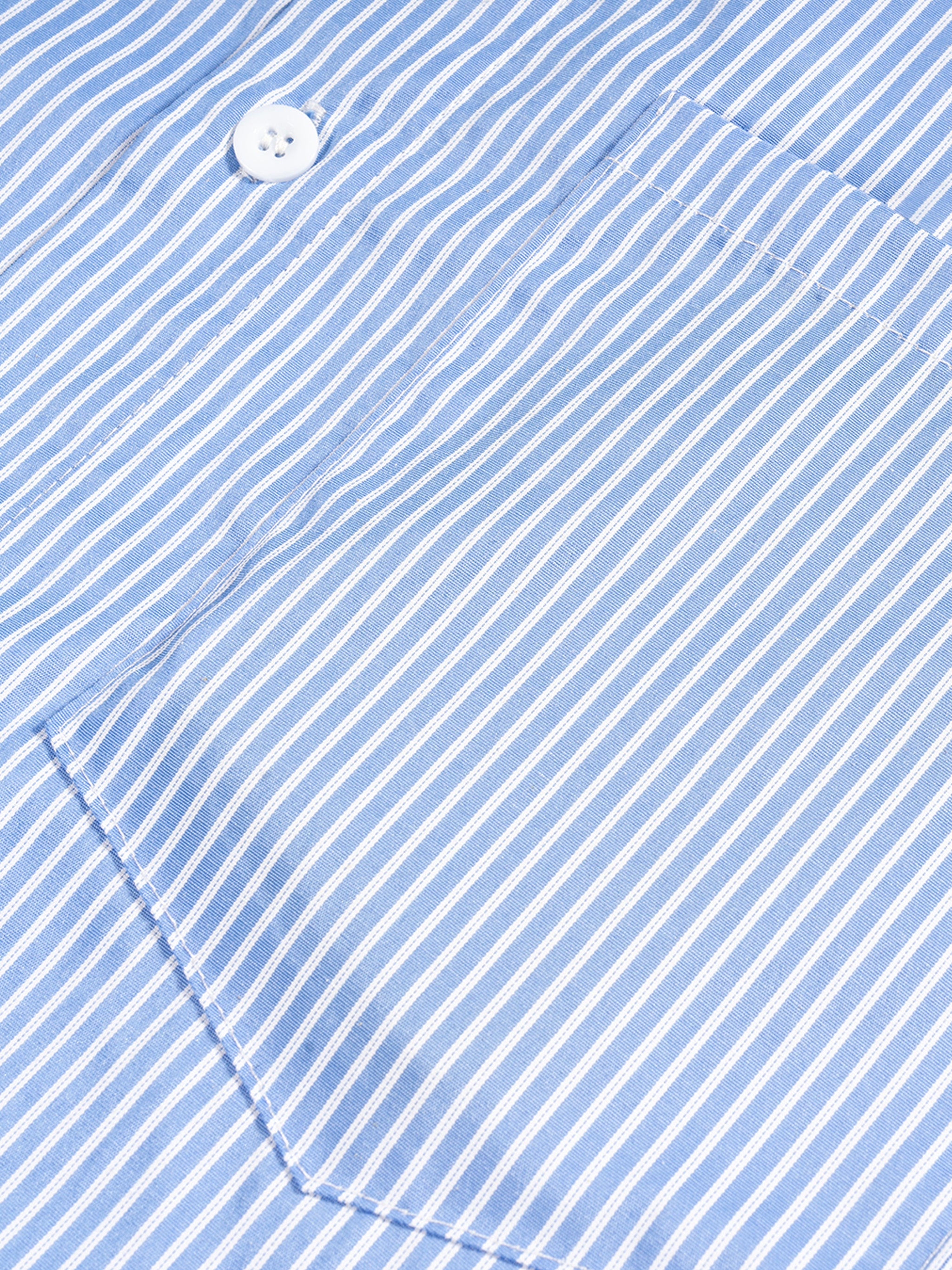 Vertical-Stripe Boxy Shirt — 100 GSM