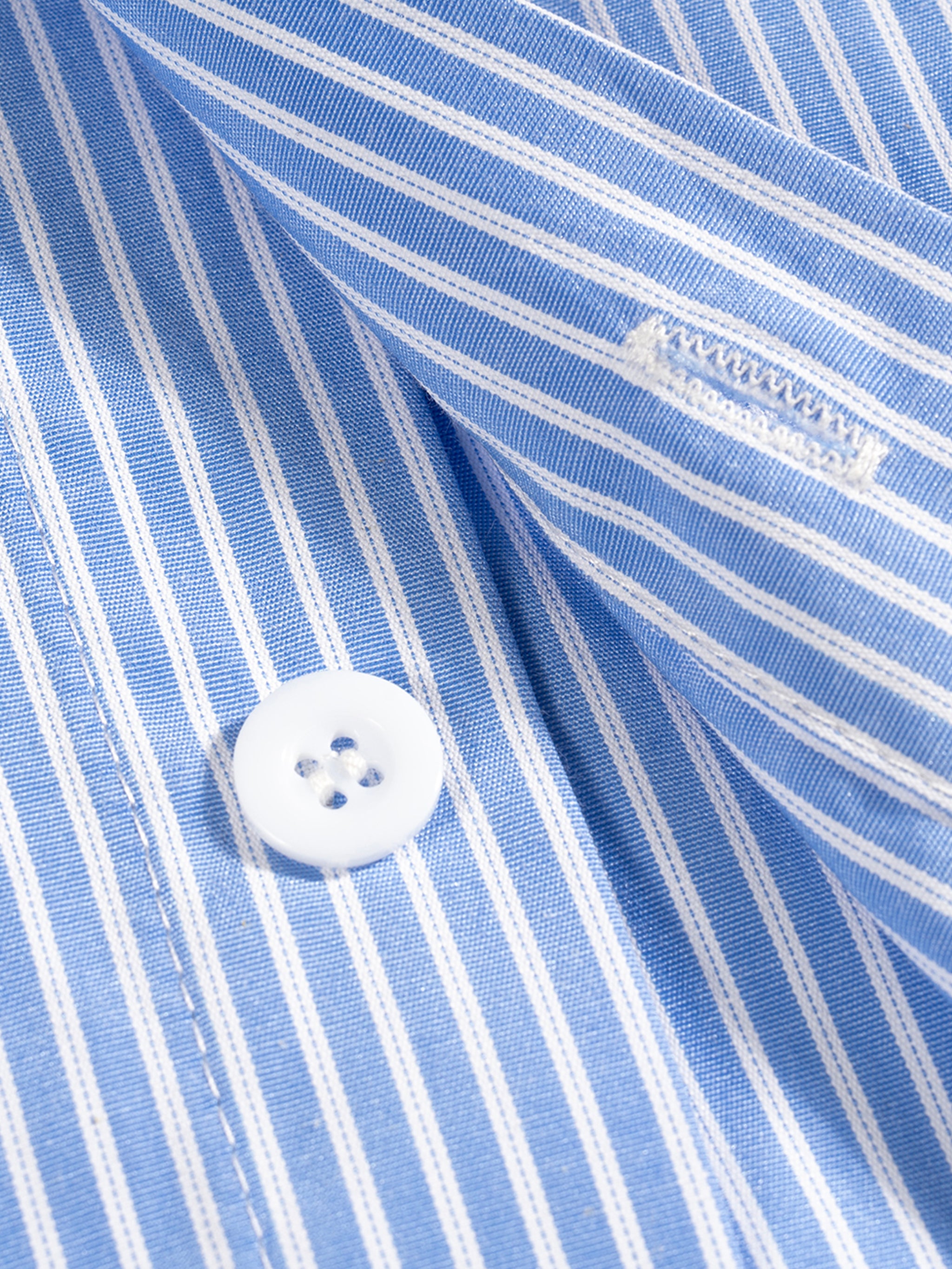 Vertical-Stripe Boxy Shirt — 100 GSM