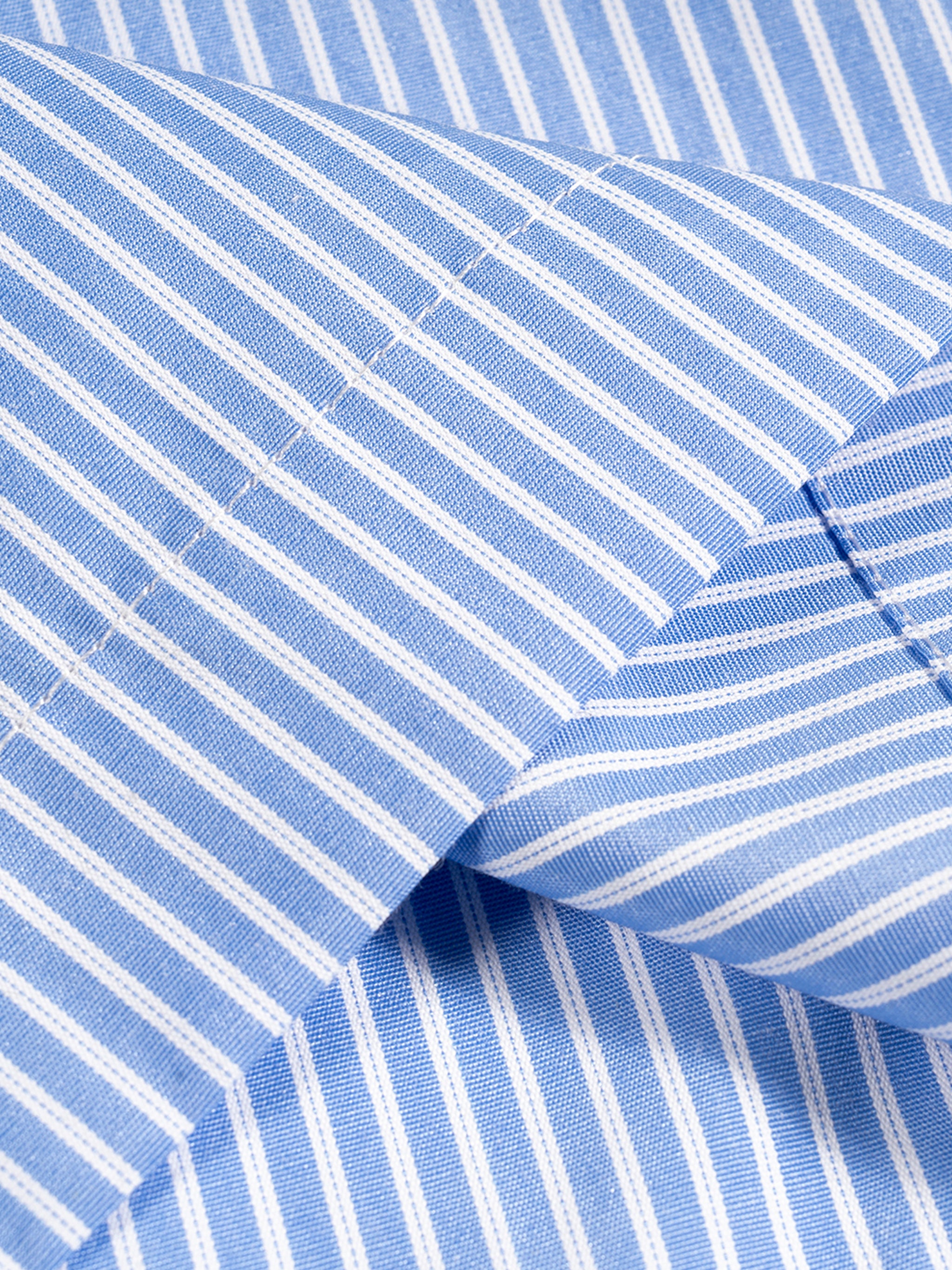 Vertical-Stripe Boxy Shirt — 100 GSM