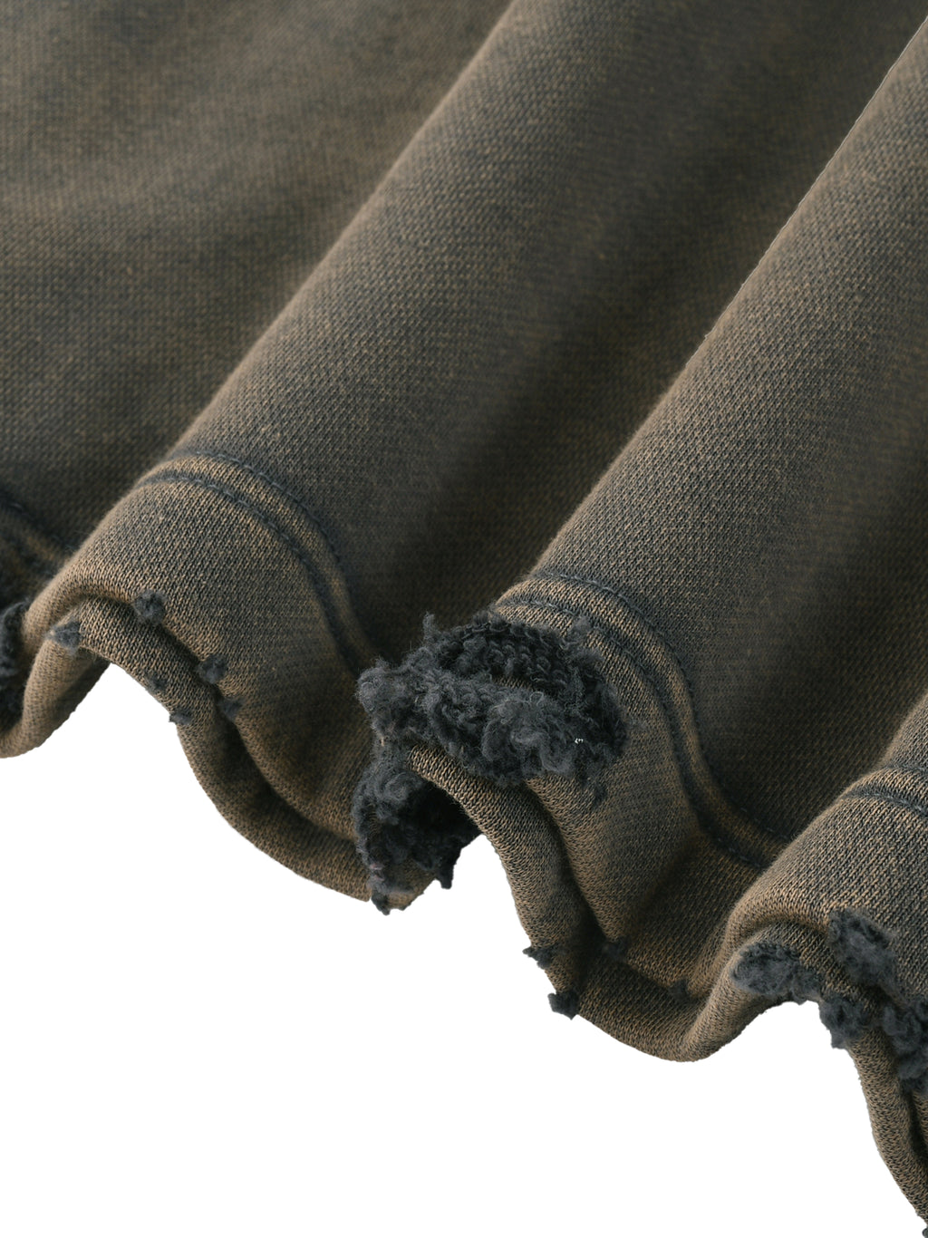 Vintage Frayed-Hem Hoodie — Worn-In 340 GSM Weight