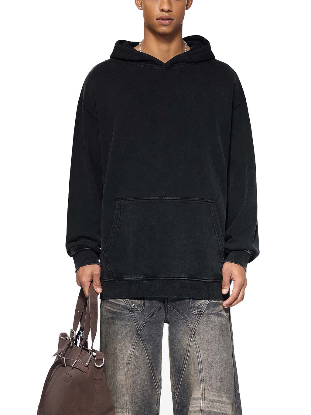 Snow-Washed Heavyweight Hoodie — 420 GSM Cotton