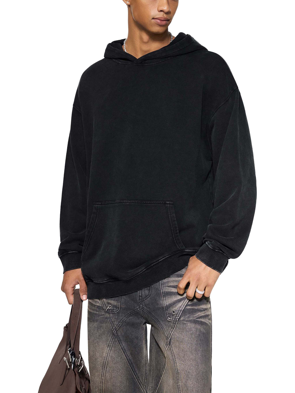 Snow-Washed Heavyweight Hoodie — 420 GSM Cotton by THR3ADS