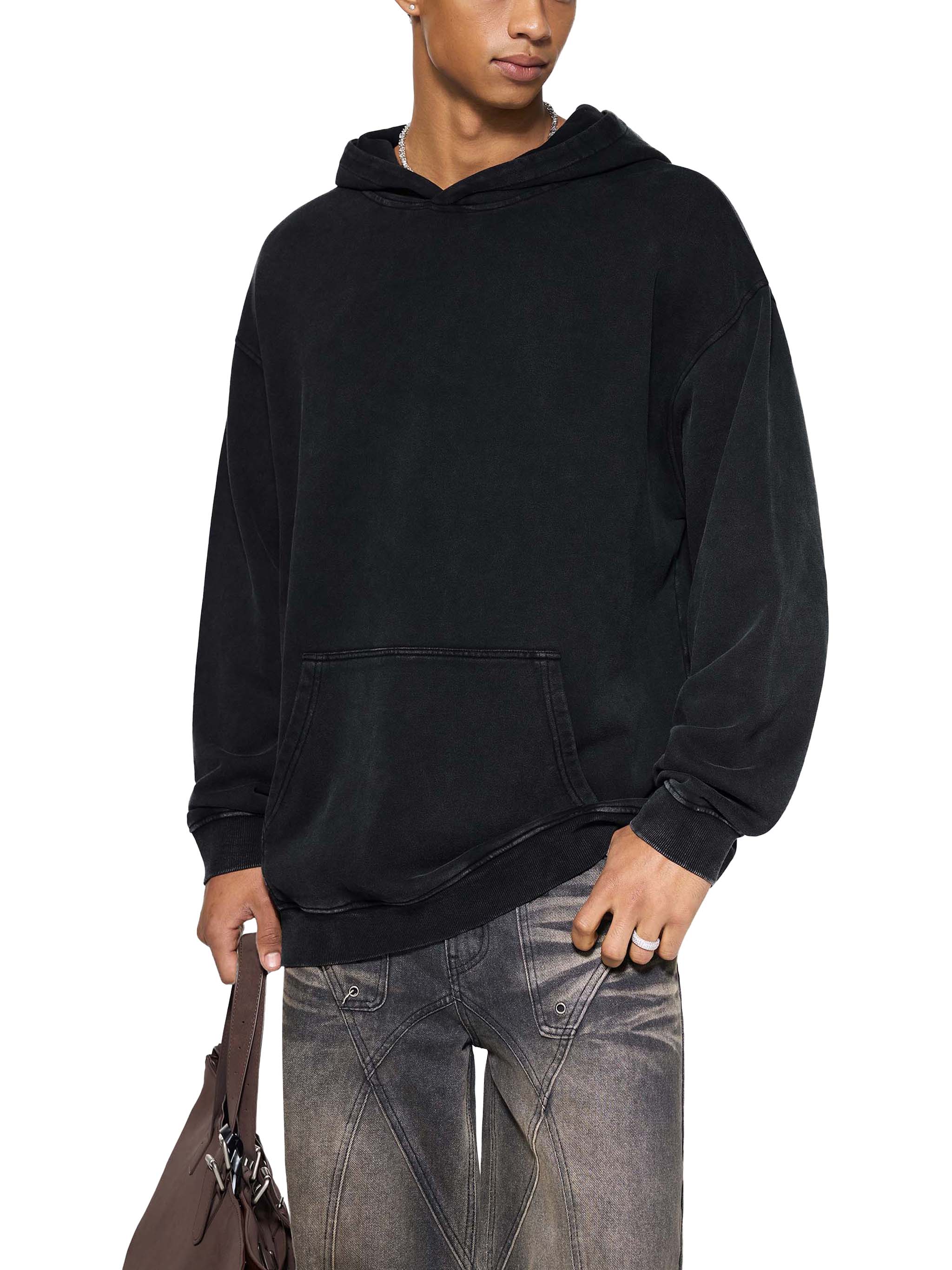 Snow-Washed Heavyweight Hoodie — 420 GSM Cotton by THR3ADS