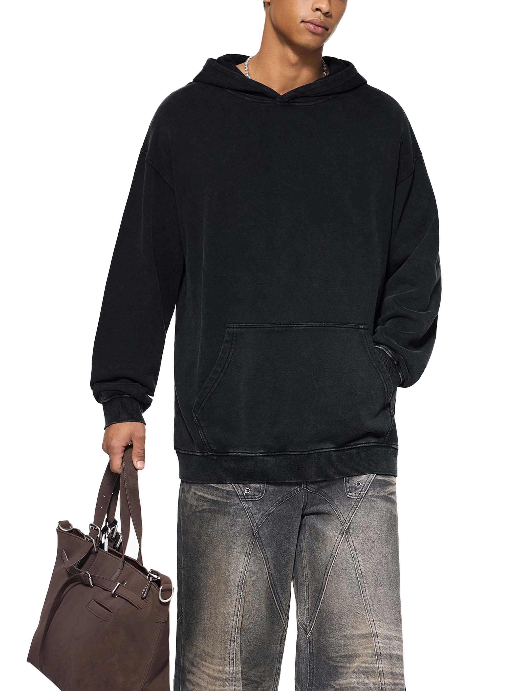 Snow-Washed Heavyweight Hoodie — 420 GSM Cotton
