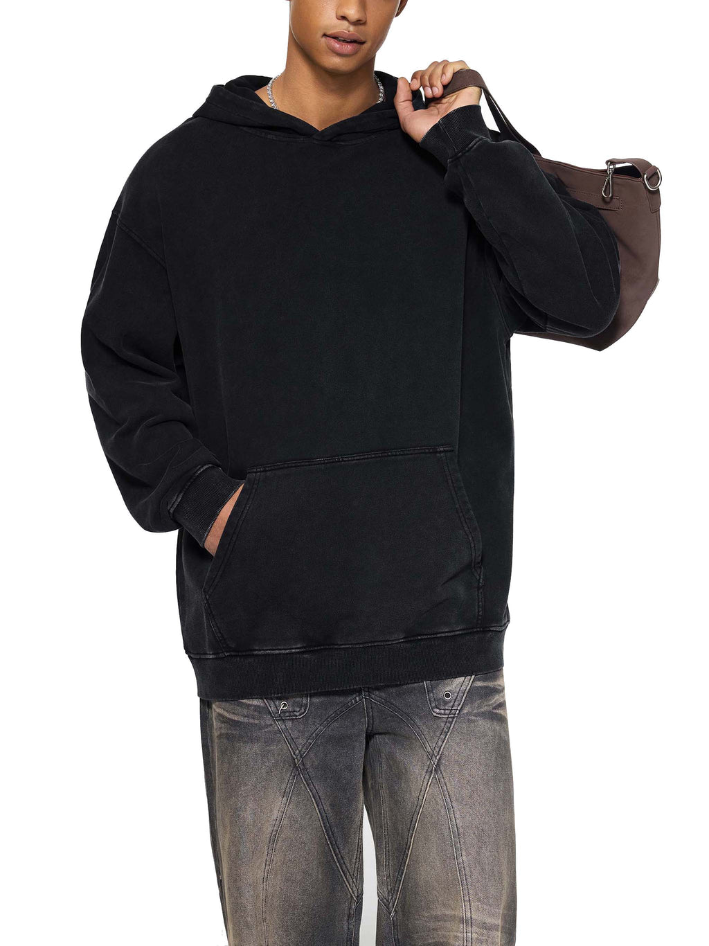 Snow-Washed Heavyweight Hoodie — 420 GSM Cotton