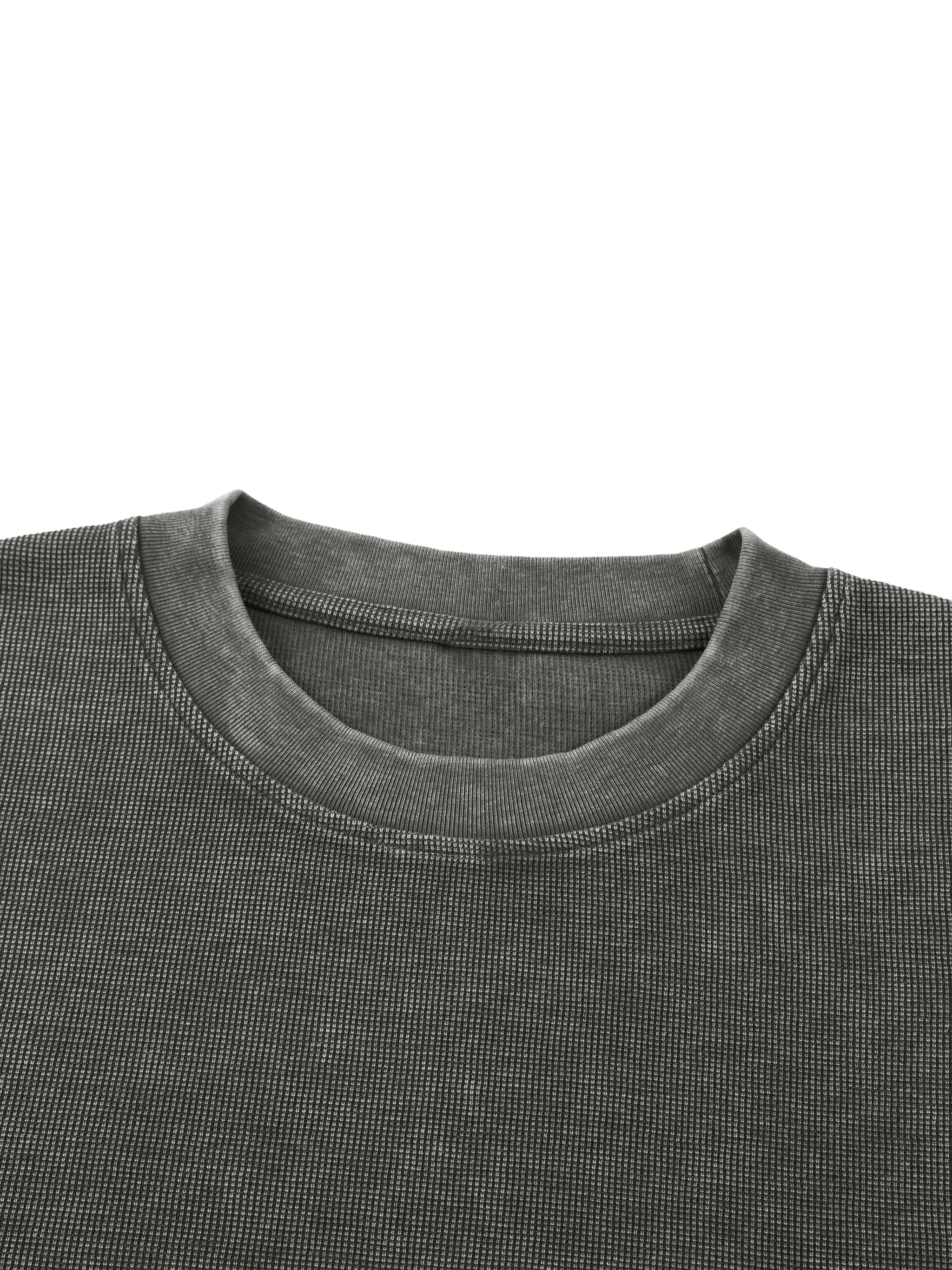 Mineral-Wash Waffle Tee — 340 GSM