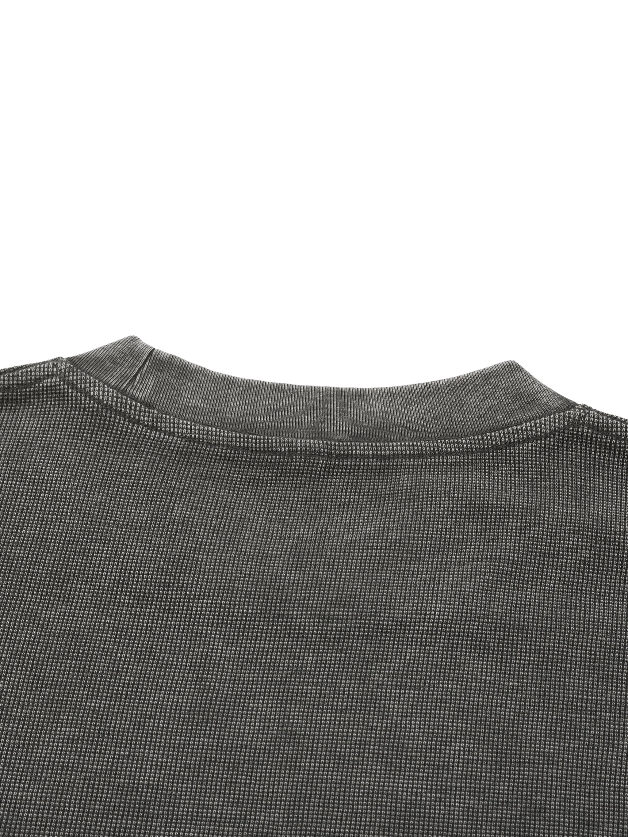 Mineral-Wash Waffle Tee — 340 GSM