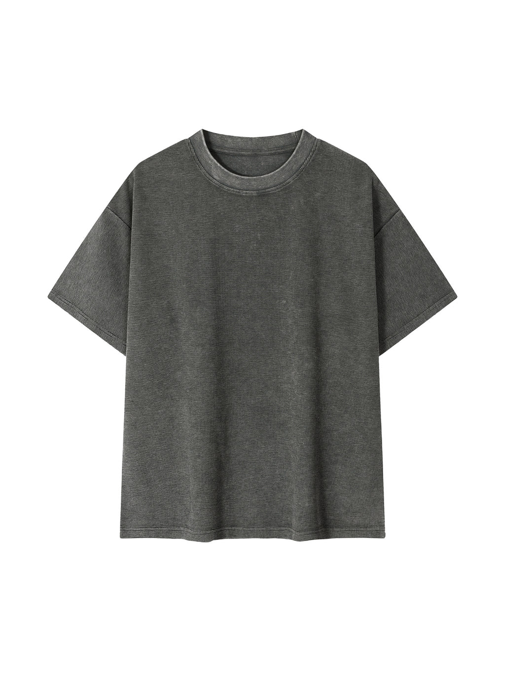 Mineral-Wash Waffle Tee — Textured 340 GSM Finish by THR3ADS