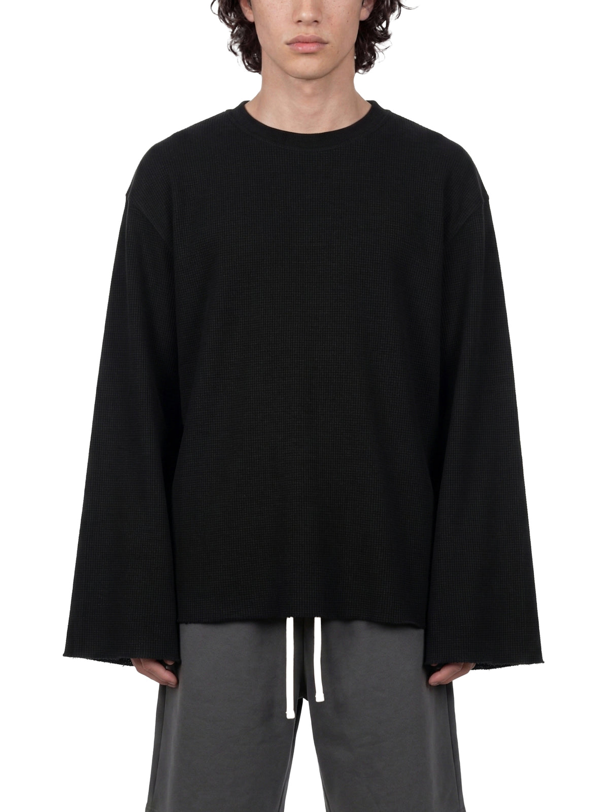 Unisex Waffle Raw Edge T-Shirt