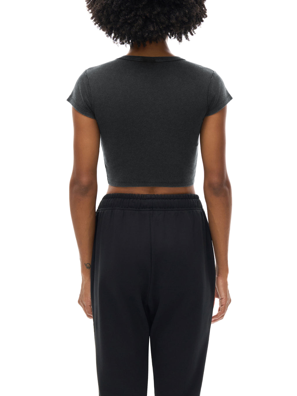 Women's Snow-Washed Crop Tee — 235 GSM