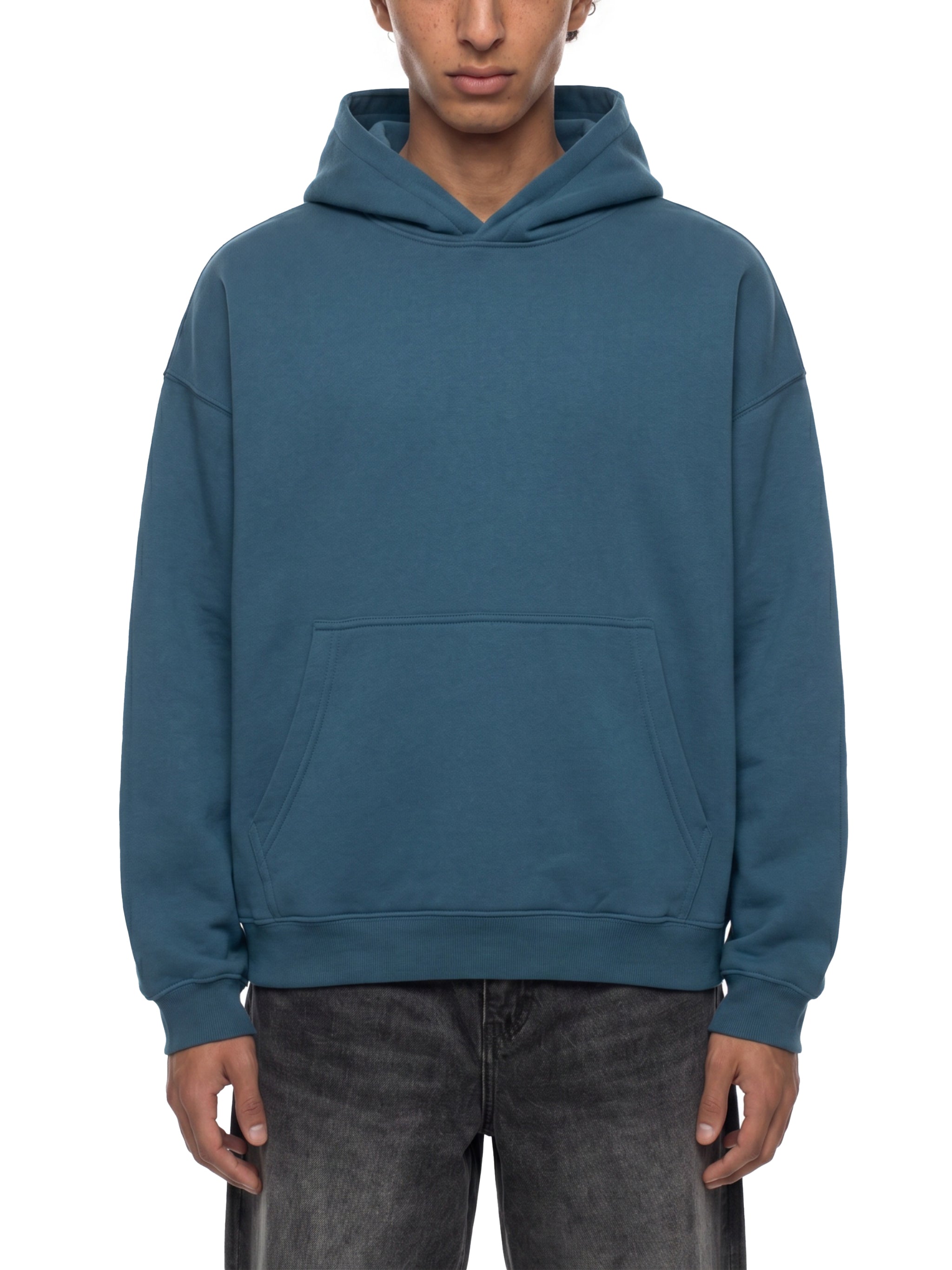 Essential Boxy Fleece Hoodie — 345 GSM