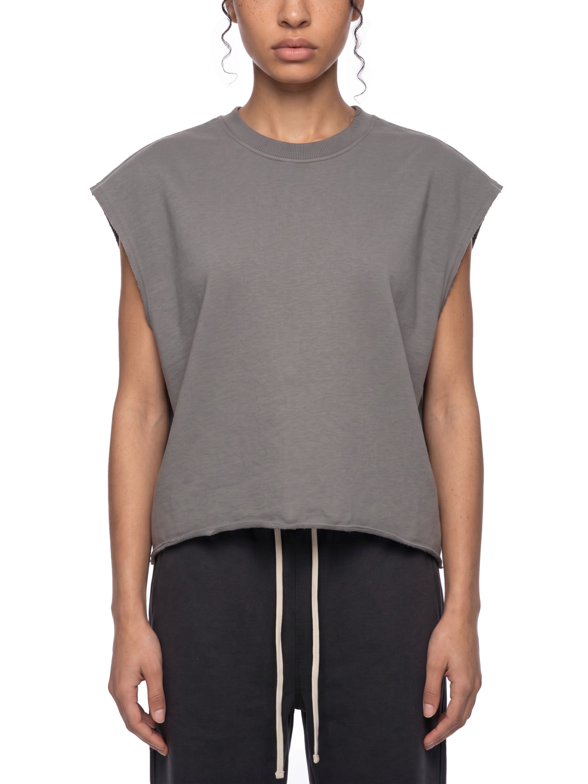 French Terry Boxy Tank — 340 GSM
